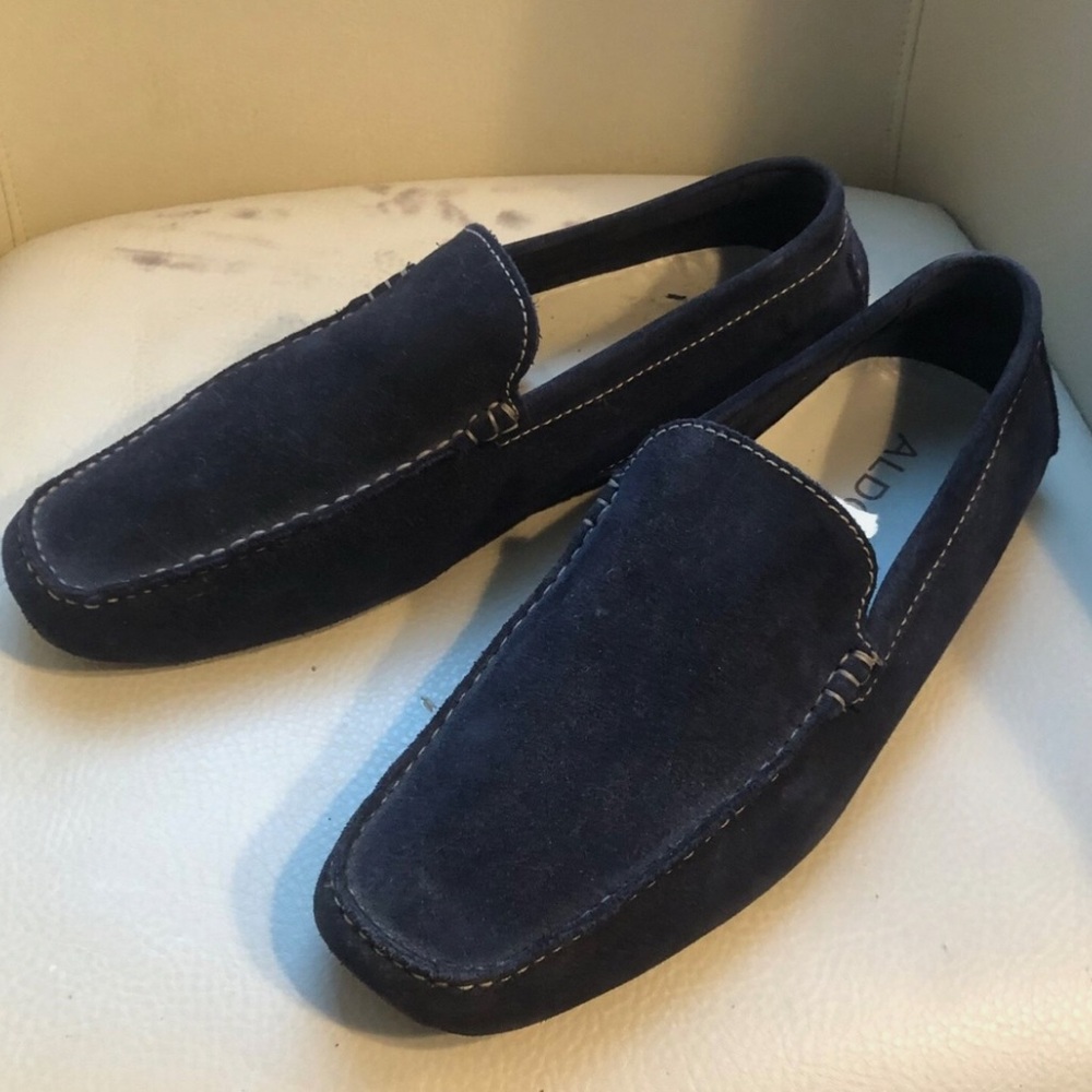 Aldo Blue Suede Loafers Slip-On Shoes